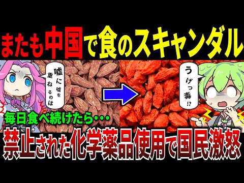 中国食品スキャンダル...禁止された化学薬品に浸し、硫黄で燻製した食べ物に国民激怒！【ずんだもん＆ゆっくり解説】