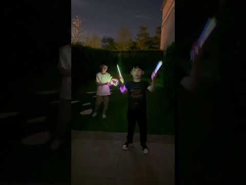 Kids’ glow-stick dance