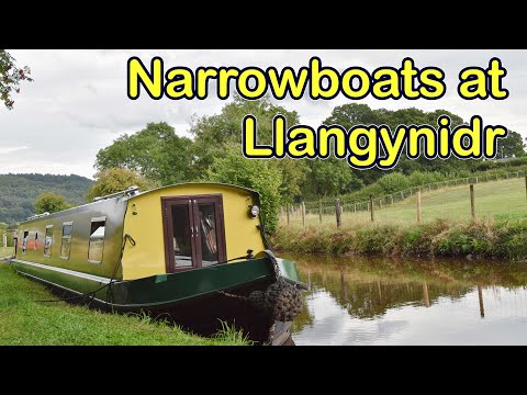 Narrowboats at Llangynidr Locks, Monmouthshire & Brecon Canal,  August 2024