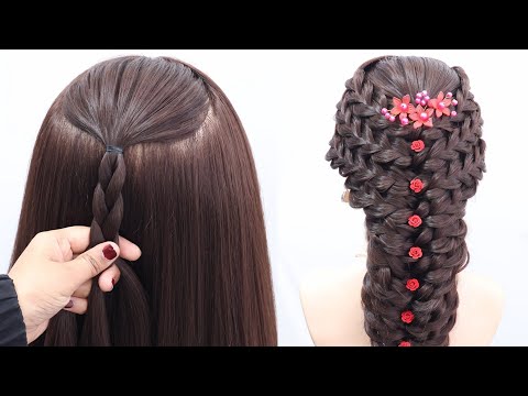 Ponytail Hairstyle For Outgoing | Attractive Hairstyle For Medium Hair Girls | Hairstyle For Bridal