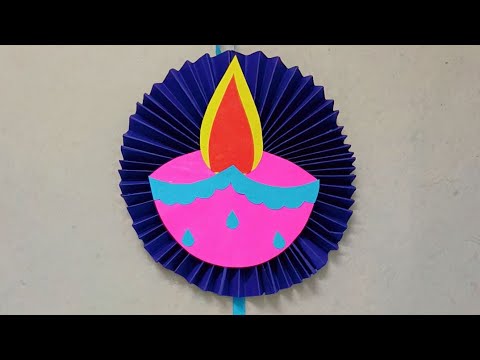 paper diya making/ Diwali decoration ideas/ handmade diya / paper craft for Diwali/ easy diya