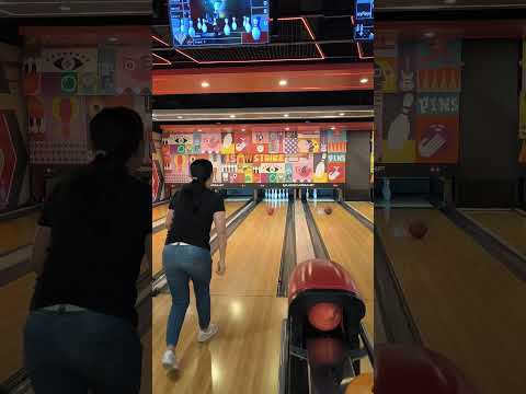 Strike in the middle #bowling #life #firsttime