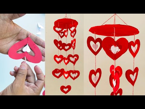 DIY Wall Hanging | Paper Heart for Valentine's Day Decoration Ideas | Room Decor