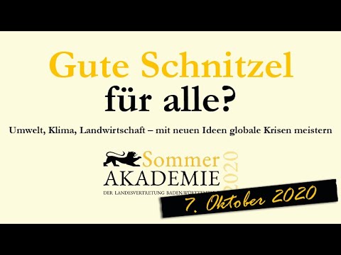 Sommerakademie 2020: Gute Schnitzel für alle?