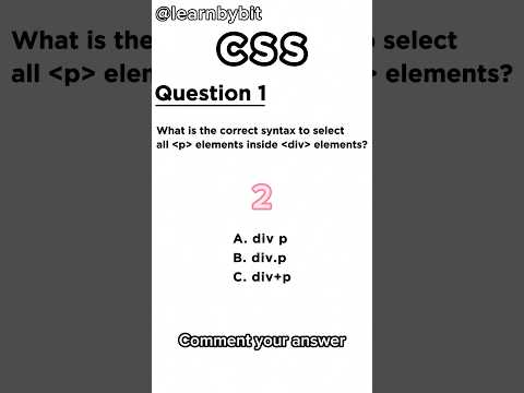 CSS Quiz Test HTML CSS #css #csscode #cssmcq