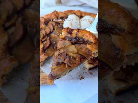 Homemade Apple Galette (Way better than Apple pie & easier to make!) #youtubeshorts #dessert #baking