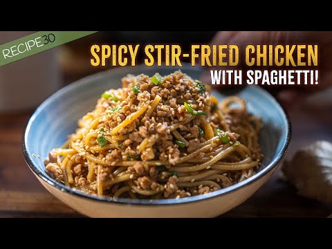 Quick & Easy Spicy Chicken Spaghetti Stir-Fry