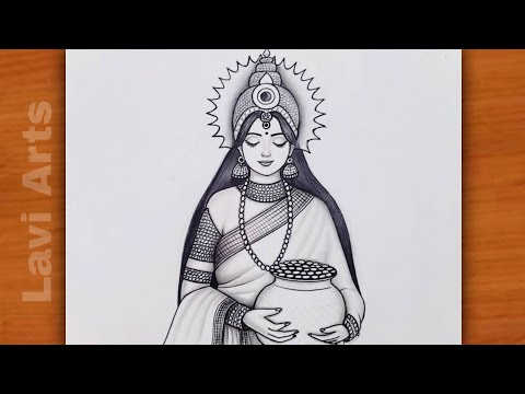 How to draw Goddess Lakshmi |Diwali special drawing |Lakshmi Mata drawing for diwali| Drawing Images