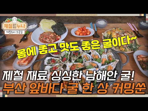 [제철 요리 모음집_시즌2] 제철 재료 싱싱한 남해안 굴! 부산 앞바다에서 굴 한 상! 커밍쑨! | 제철누나