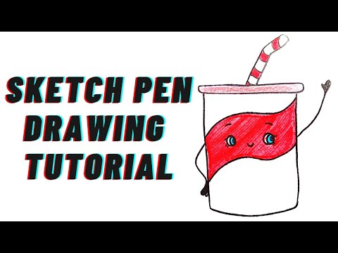 Sketch pen drawing tutorial #sketchpendrawingforbeginners #Shorts