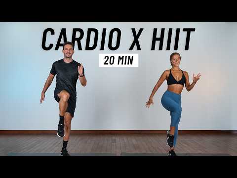 20 MIN INTENSE HIIT WORKOUT - Full body Cardio, No Equipment, No Repeats