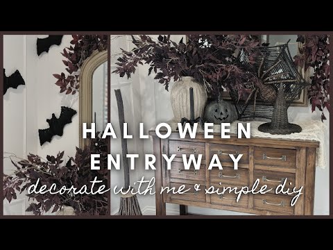 Halloween Entryway | decorate with me & simple diy