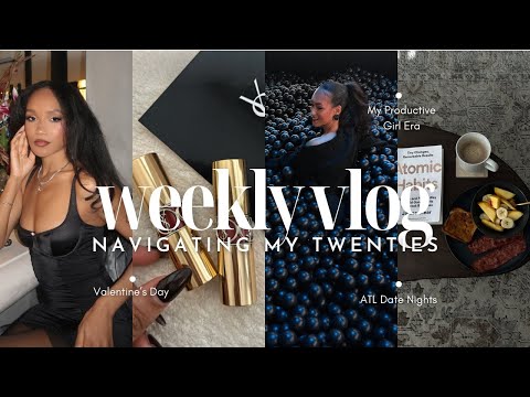 ATL VLOG| Valentine's Date?! |Struggling Productivity & ADHD|Grocery Shop With Me + Whole Foods Haul