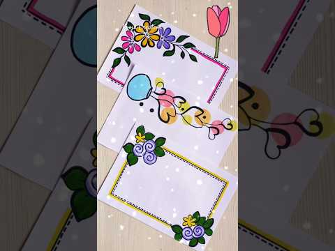 Cute 😍 Flower Drawing 🌷/Project Work Designs/Border Design/File Decoration Ideas #shorts #art