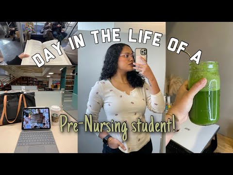 Day in the life of a PRE NURSING student | lot of reading & studying, coffee run, self help book...