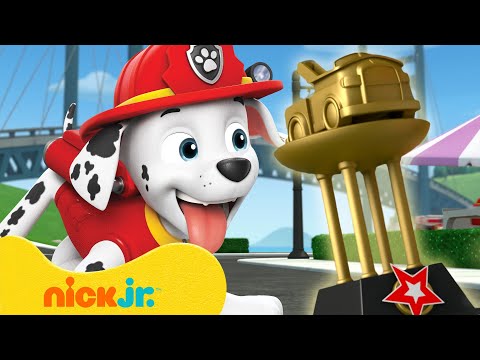 PAW Patrol Marshall Wins a Firefighter Race! 🏆 10 Minutes | Nick Jr.