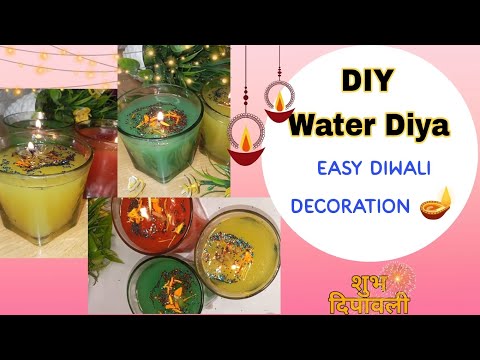 DIY water Diya 😱| पानी वाला दिया 🪔 for diwali decoration #trending #viral #diwali #youtubevideo