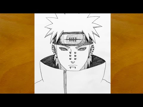 How to Draw Pain (Nagato) Step by Step || Naruto Anime Drawing