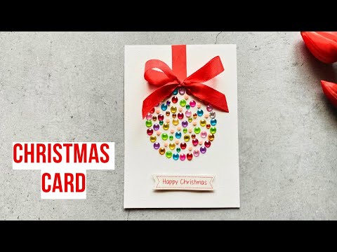 Easy Christmas Card | DIY Christmas Card Making | Handmade Christmas Card #christmascard