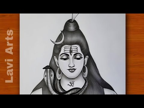 How to draw lord shiva face easy ( step by step) | Mahadev drawing easy | Shivratri drawing | Shiva