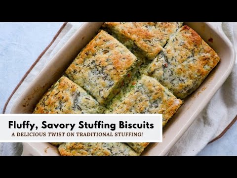 Thanksgiving Biscuits That Taste Just Like Stuffing! So fluffy, buttery, and delicious!