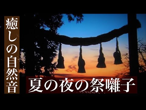 眠りを誘う夏の虫の声と祭囃子でリラックス【作業用BGM】