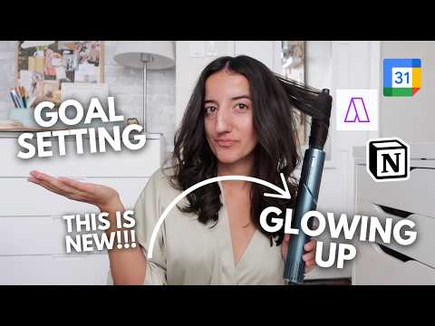 GLOWING UP by 2025 *mindfully* | goal setting, new hair & organization