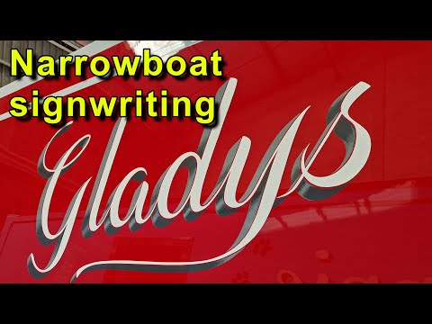 narrowboat signwriting - Gladys and Bonnie