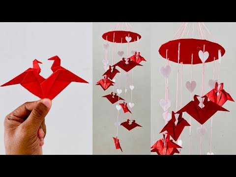 DIY Wall Hanging | Paper Heart for Valentine's Day Decoration Ideas | Room Decor