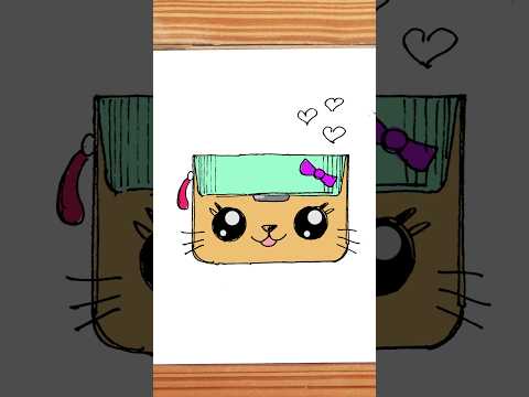 How to draw a kitten purse kawaii