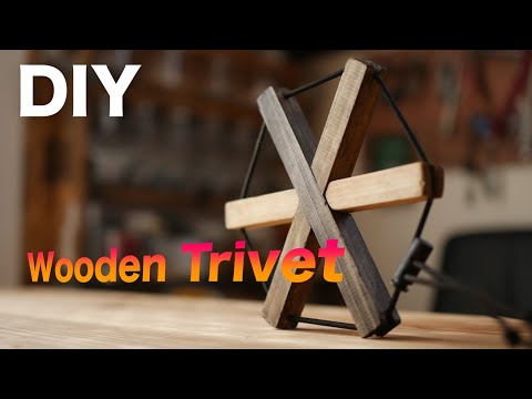 【100均DIY】組木鍋敷を作ってみた! Wooden trivet !