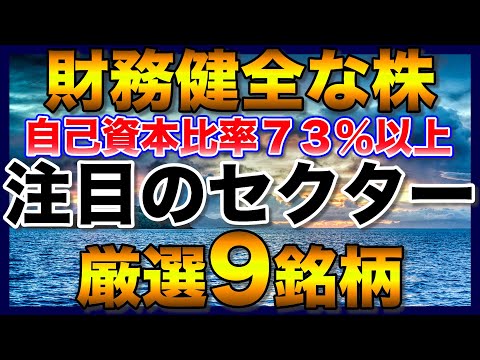 【高配当株】注目セクターの自己資本比率が73％以上の厳選9銘柄【配当金】