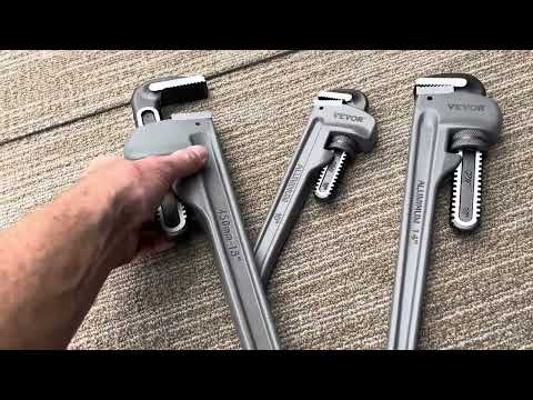 How To Properly Use a Pipe Wrench Tutorial Demonstration Featuring This Pipe Wrench Set From Vevor