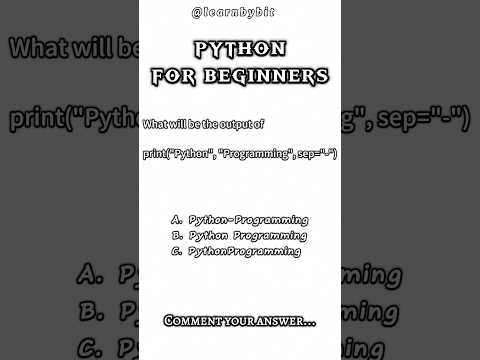 Python Basic Quiz For Beginners #python #pythondeveloper