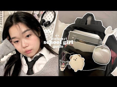 PINTEREST SCHOOL-GIRL 101📓☁️: Romanticizing school, grwm, room tour, studying etc.