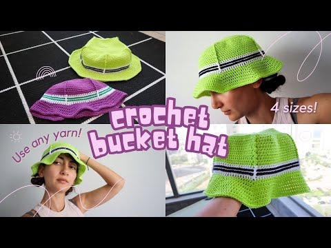 Crochet A 90s inspired Bucket Hat! The "Walkin' On The Sun" bucket hat pattern.