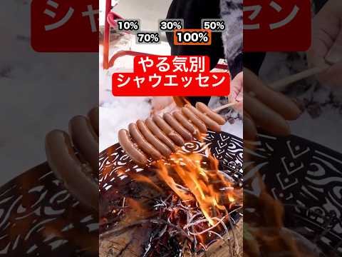 やる気別でシャウエッセン料理作ったらやる気100%でとんでもない状況で料理するハメになった！#shorts