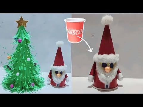 Santa Claus Making With Paper Cup | How To Make Santa Claus | Christmas Craft