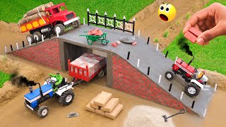 diy mini tractor making overhead bridge construction science project @sanocreator