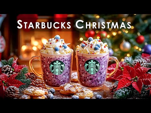 クリスマスコーヒー: Countdown to Christmas⭐クリスマスジャズの喜び🎄スターバックスの祝祭ドリンク🎅Fireplace Starbucks Cafe Christmas Jazz