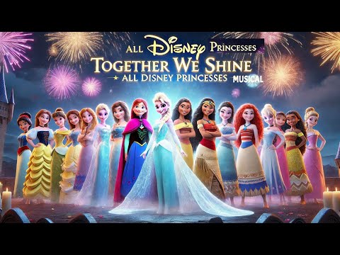 All Disney Princesses sing "Together We Shine" | Sing along #disney #disneyprincess #kidsvideo