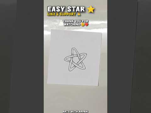 Easy Star ⭐ Drawing 😱💀🤯 #shorts #illustration #art #youtubeshorts #trending #3d