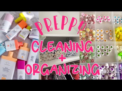 preppy cleaning + organizing | sub + like | ☀️🦓🌸🛍️🌴 |