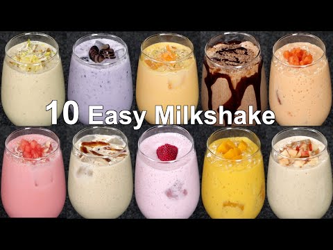 10 Easy Milkshake Recipe | How to Make Summer Drinks at Home