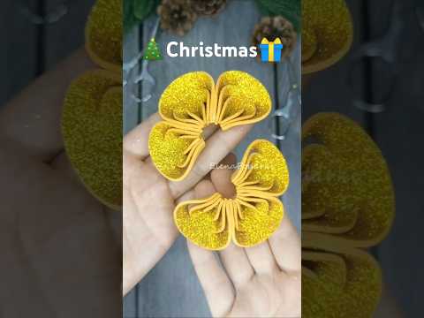 DIY Art Christmas Snowflakes 🎄🎁❄️ A Christmas toy for a Christmas tree made of foamiran with