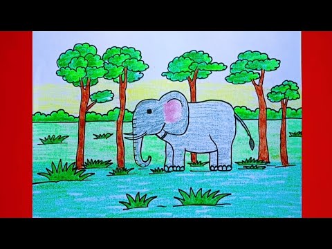 how to draw elephant drawing easy | Elephant Drawing Ideas l Online Drawing