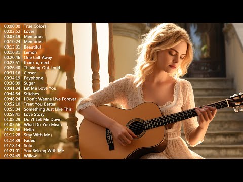 Top 50 Guitar Covers of Popular Songs - Best Instrumental Music For Work, Study, Sleep