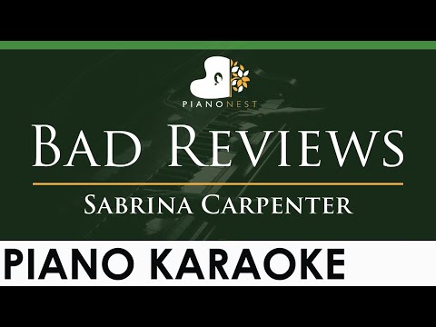 Sabrina Carpenter - Bad Reviews - LOWER Key (Piano Karaoke Instrumental)