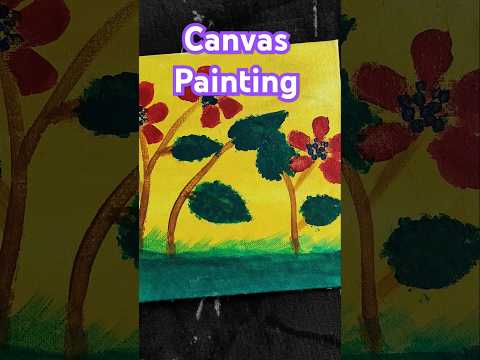 Canvas painting #drawing #painting #scenery #ytshorts #trending #short #shortvideo #shortsfeed #art