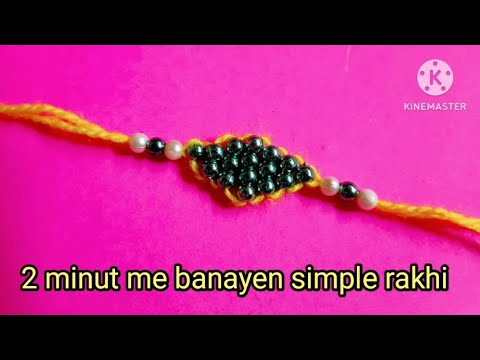 How to make a rakhi/ handmade rakhi making at home/ pearl rakhi/ easy rakhi making ideas/ rakhi